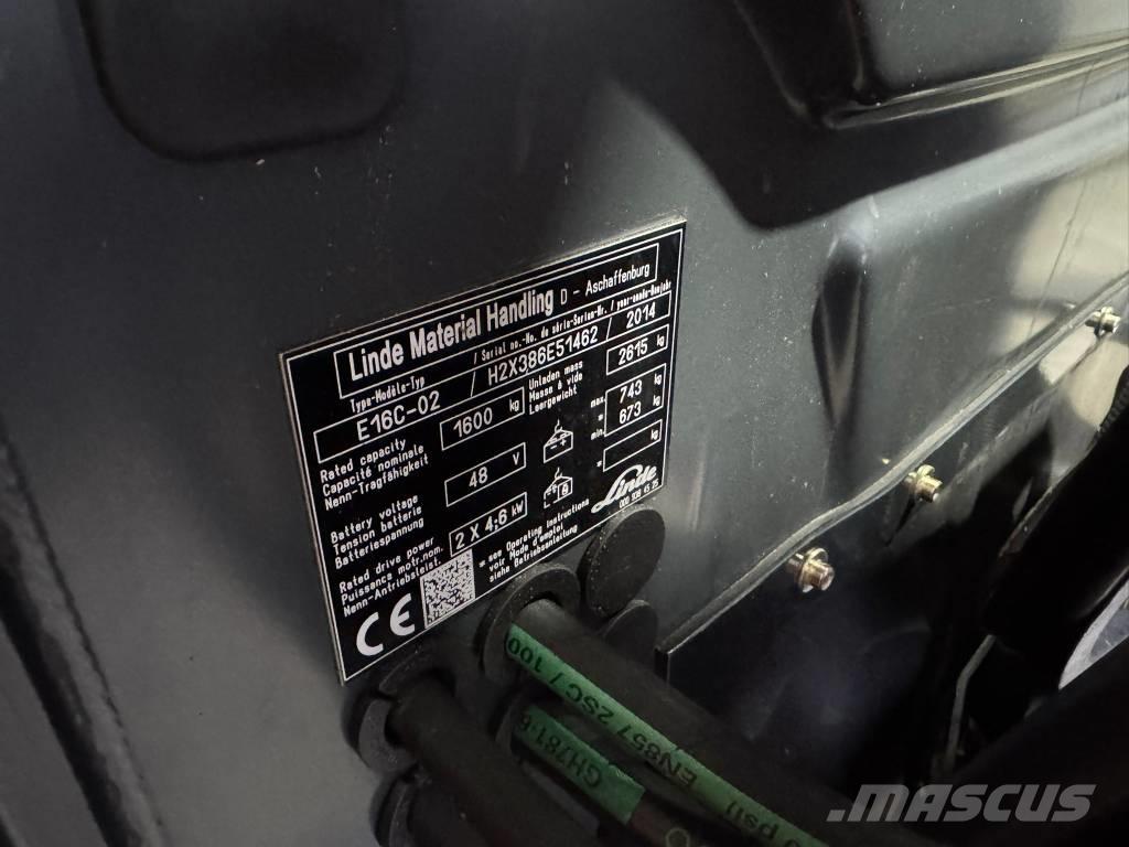 Linde E 16 C-02 Elektriskie iekrāvēji