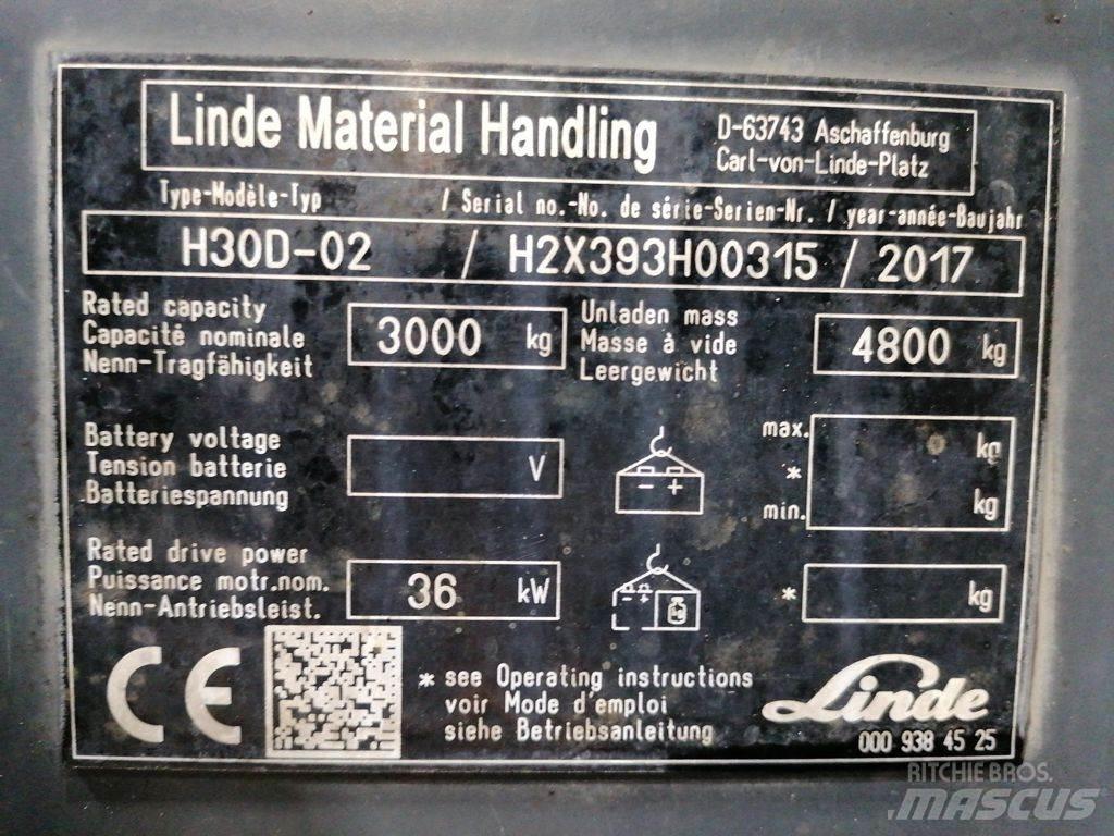 Linde H30D-02 Tehnika ar dīzeļa dzinēju