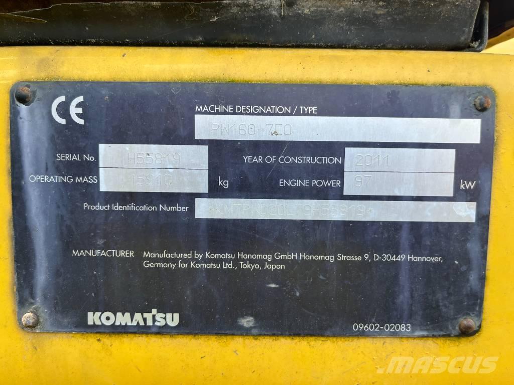 Komatsu PW 160-7 Ekskavatori uz riteņiem