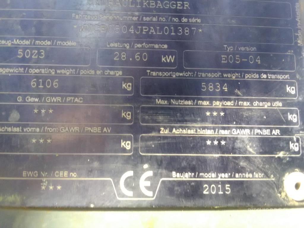 Wacker Neuson 50 Z3 Mini ekskavatori < 7 t