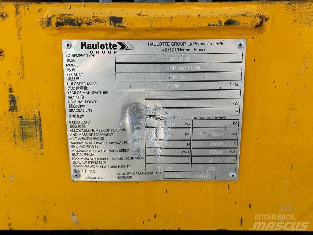 Haulotte COMPACT 10N Šķerveida pacēlāji