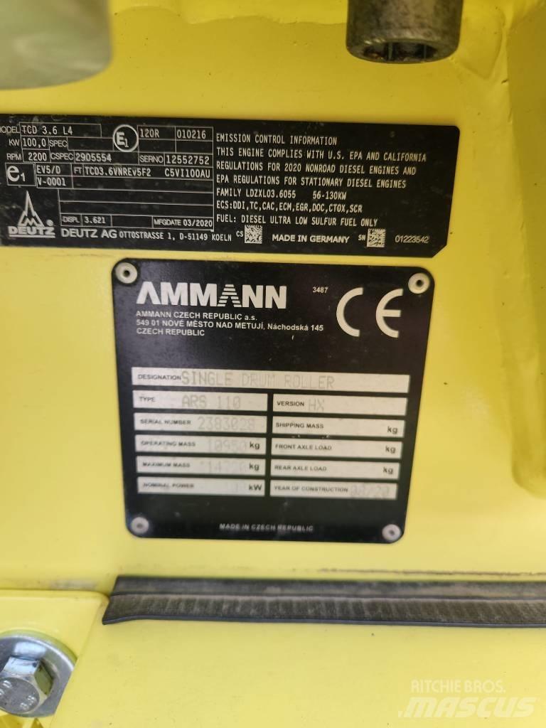 Ammann ARS 110 Vienvalča grunts veltņi
