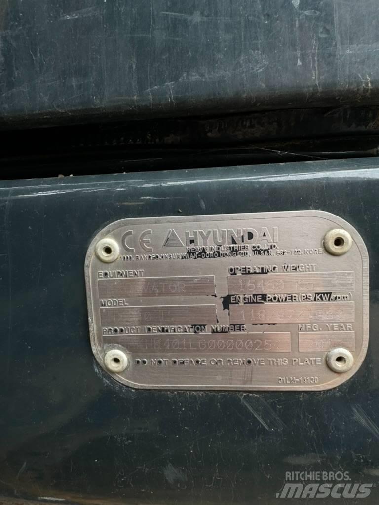 Hyundai HX 140L Kāpurķēžu ekskavatori