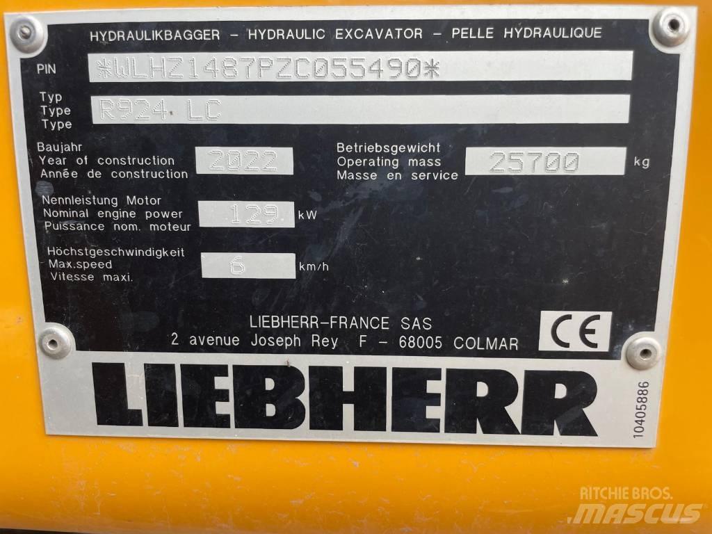 Liebherr R924 G8 Kāpurķēžu ekskavatori