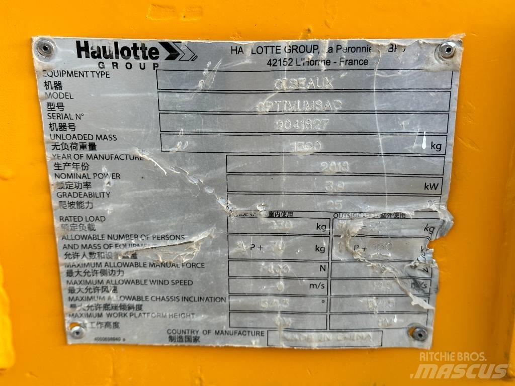 Haulotte OPTIMUM 8 Šķerveida pacēlāji