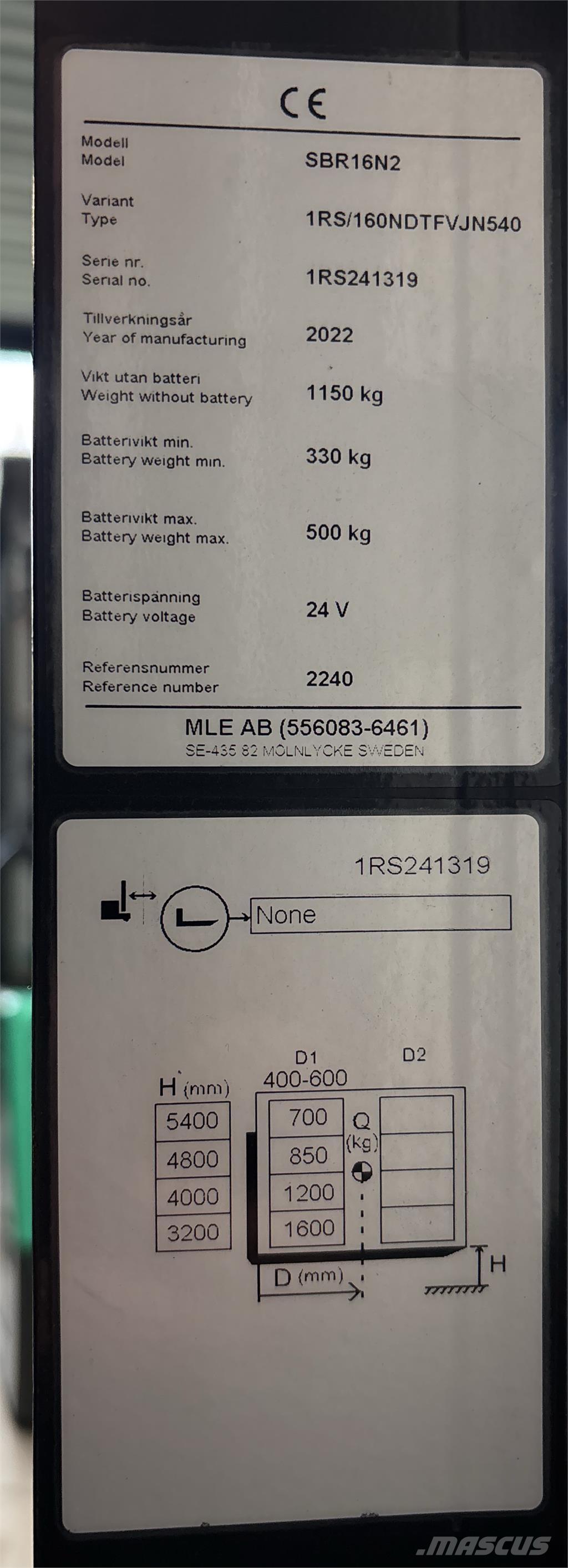 Mitsubishi SBR16N2 Pašgājēji krautnētāji