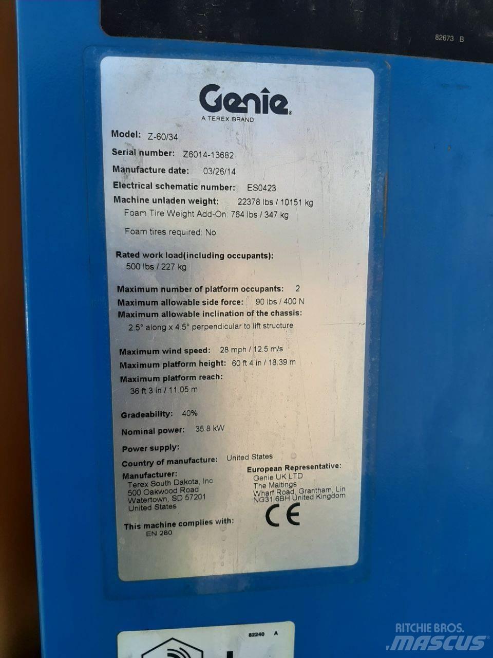 Genie Z60 Strēles pacēlāji