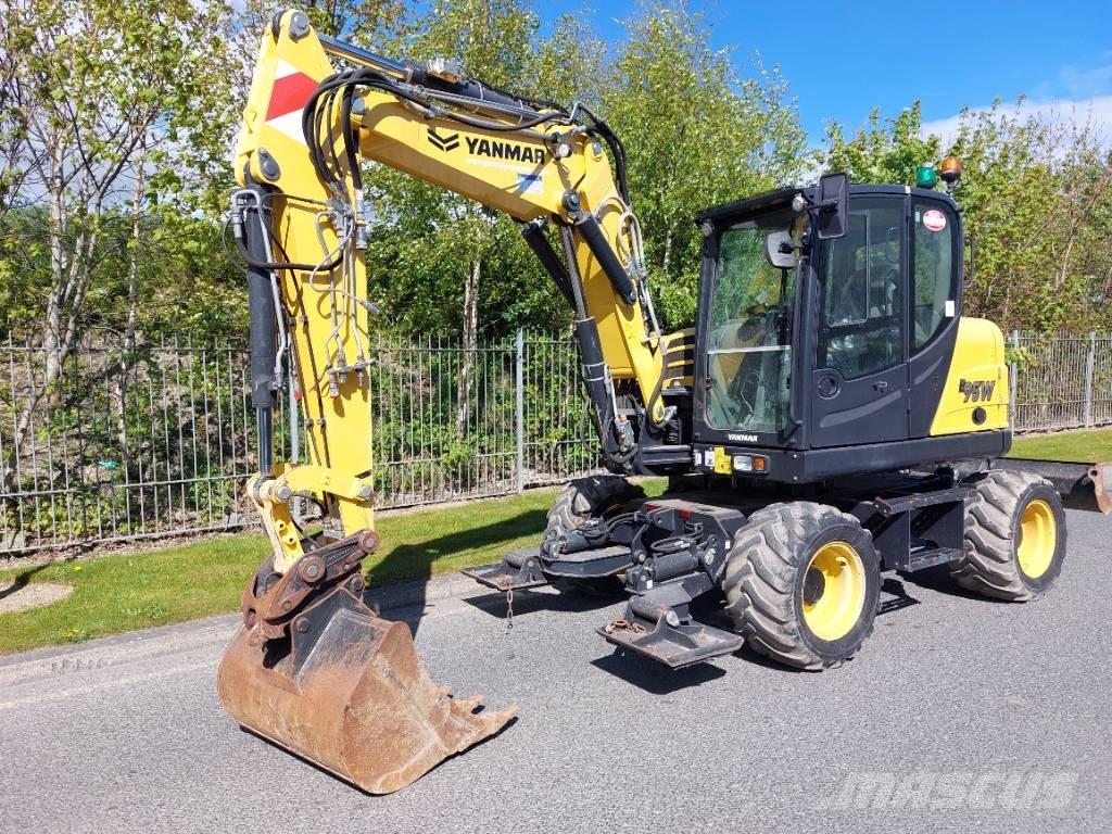 Yanmar B95W Ekskavatori uz riteņiem