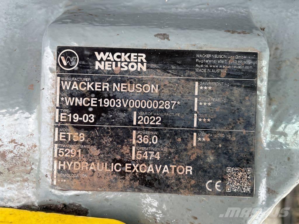 Wacker Neuson ET58 Kāpurķēžu ekskavatori