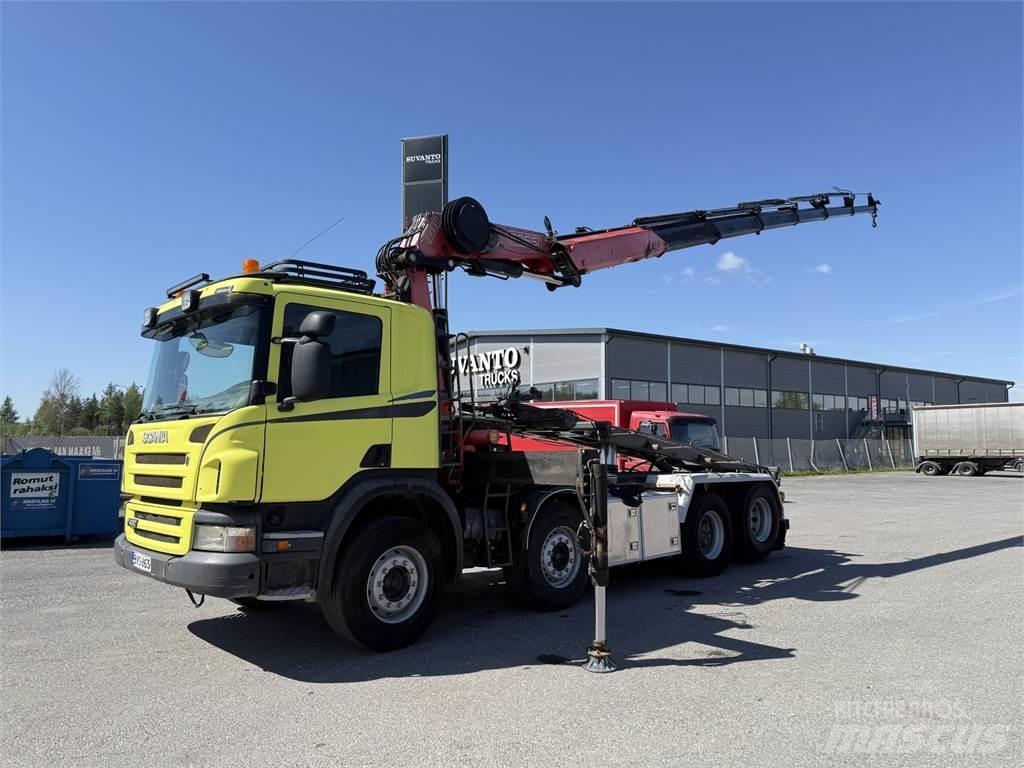 Scania P420 8X2 Smagās mašīnas ar celtni