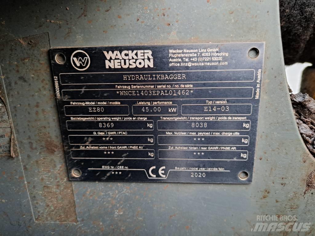 Wacker Neuson EZ80 Kāpurķēžu ekskavatori