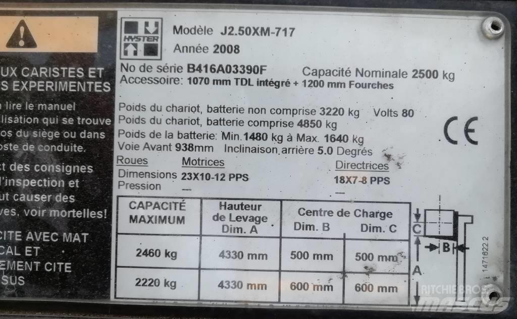 Hyster J 2.50 XM Elektriskie iekrāvēji