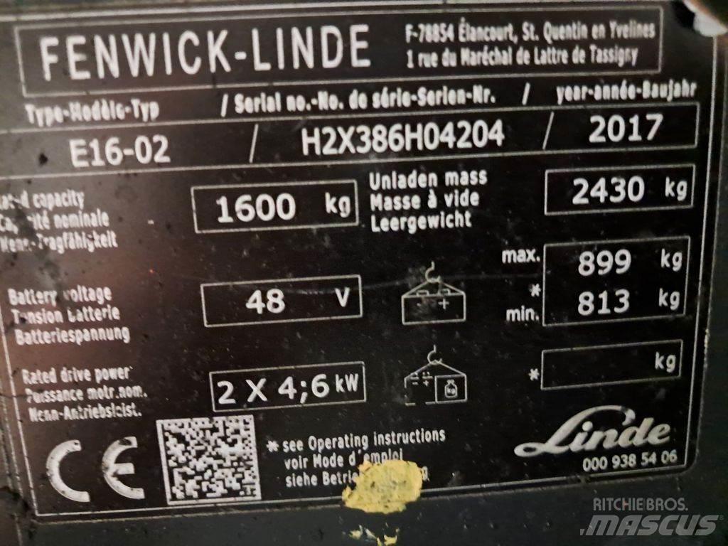 Linde E16-02 Elektriskie iekrāvēji