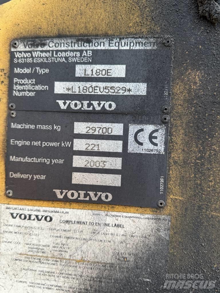 Volvo L 180 E Iekrāvēji uz riteņiem
