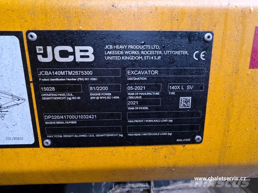 JCB 140 X Kāpurķēžu ekskavatori