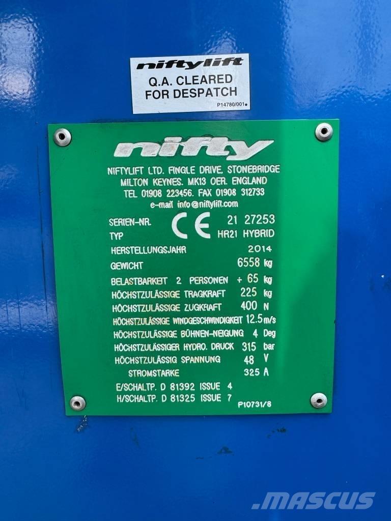 Niftylift HR 21 D E Strēles pacēlāji