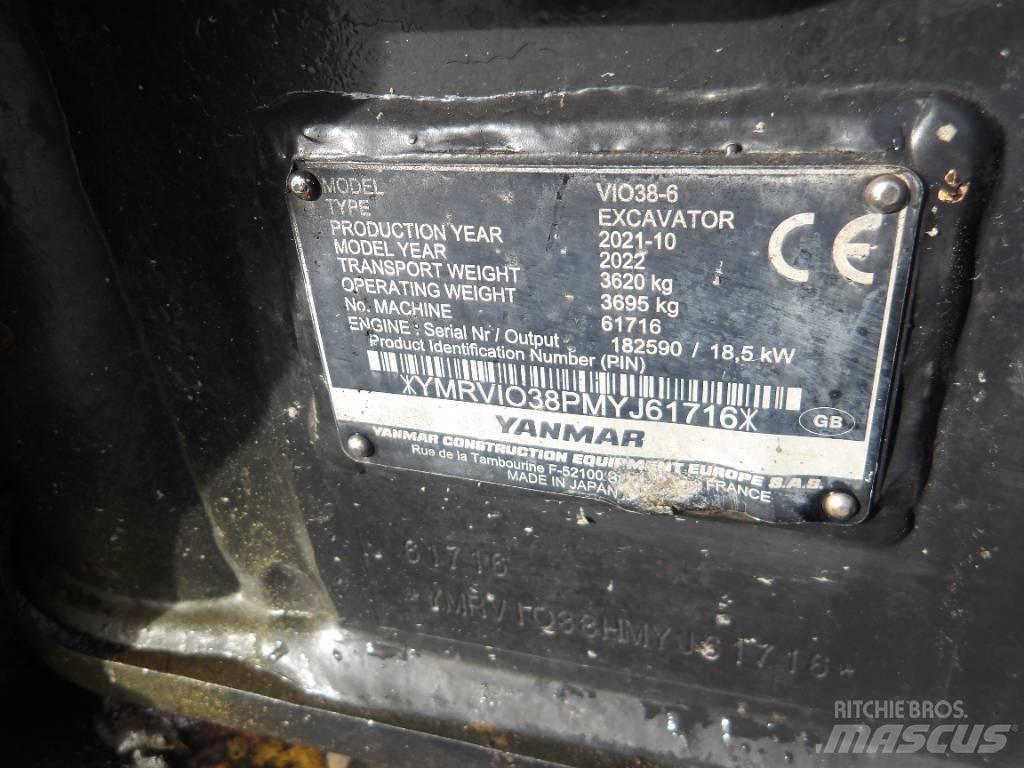Yanmar Vio 38 Mini ekskavatori < 7 t