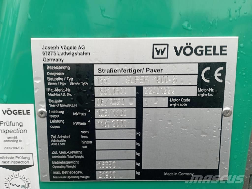 Vögele Super 1600-3i Asfalta klājēji