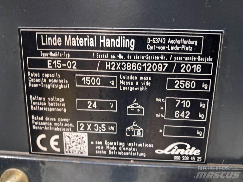 Linde E15-02 Elektriskie iekrāvēji