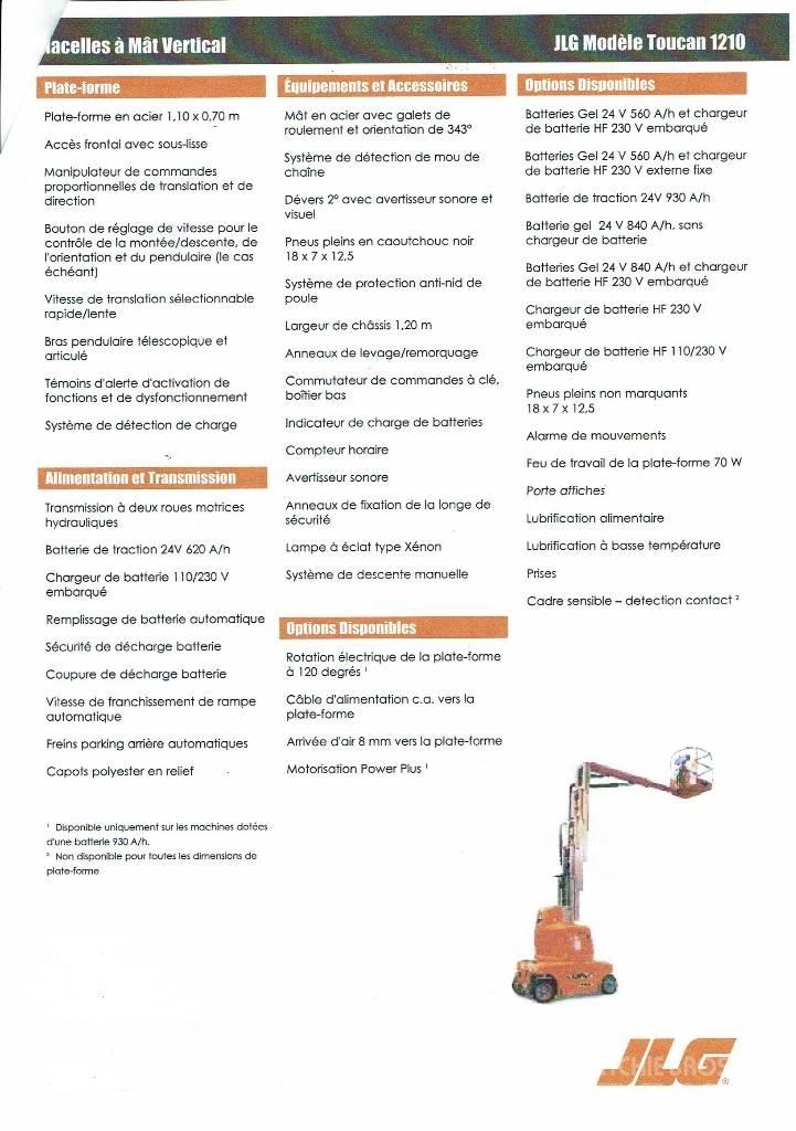 JLG Toucan 1210 Vertikālie pacēlāji