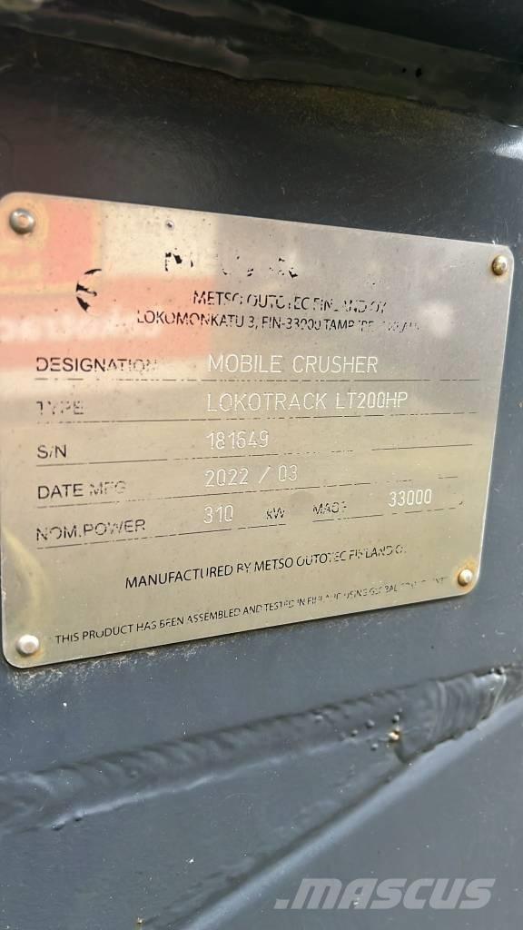 Metso LT 200 HP Mobilie drupinātāji