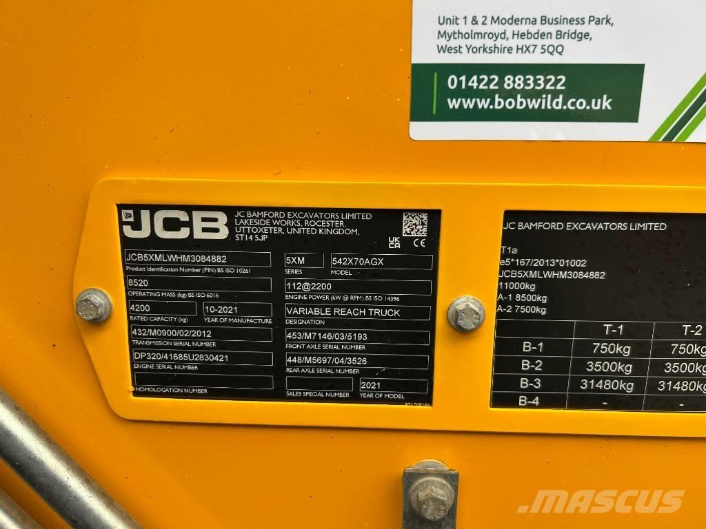 JCB 542-70 Agri Xtra Lauksaimniecības pacēlāji