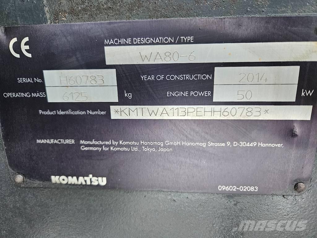 Komatsu WA80-6 Iekrāvēji uz riteņiem