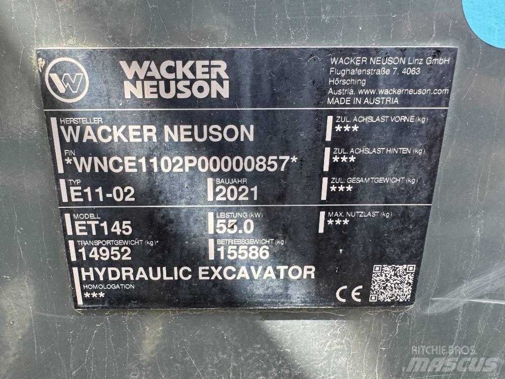 Wacker Neuson ET145 Kāpurķēžu ekskavatori