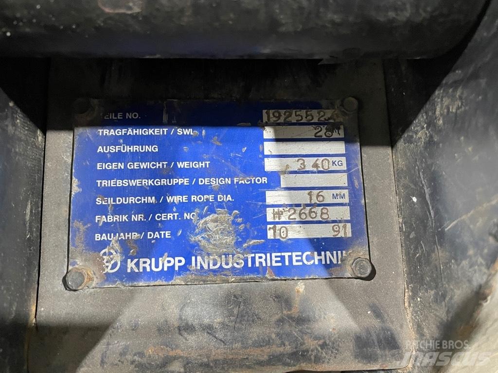 Krupp hookblock 28T Pacēlāju/krānu aprīkojums