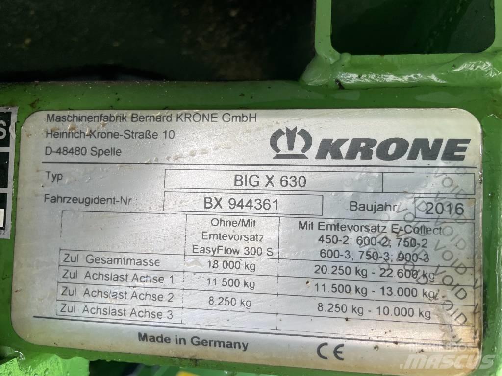 Krone Big X 630 Lopbarības novācēji