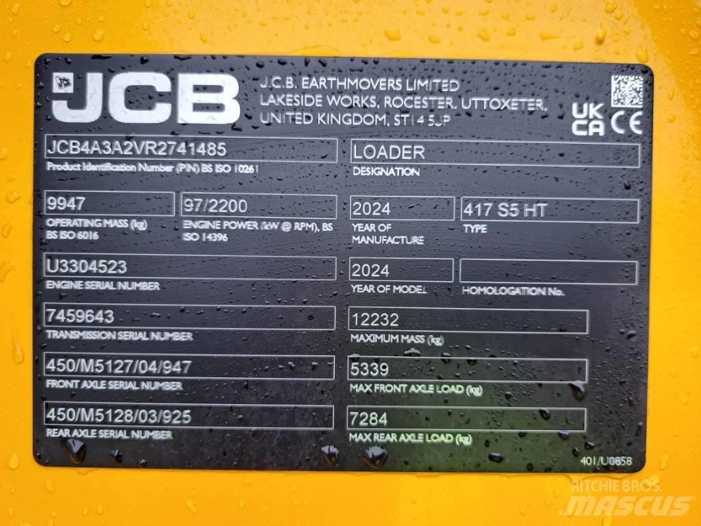 JCB 417 HT Iekrāvēji uz riteņiem