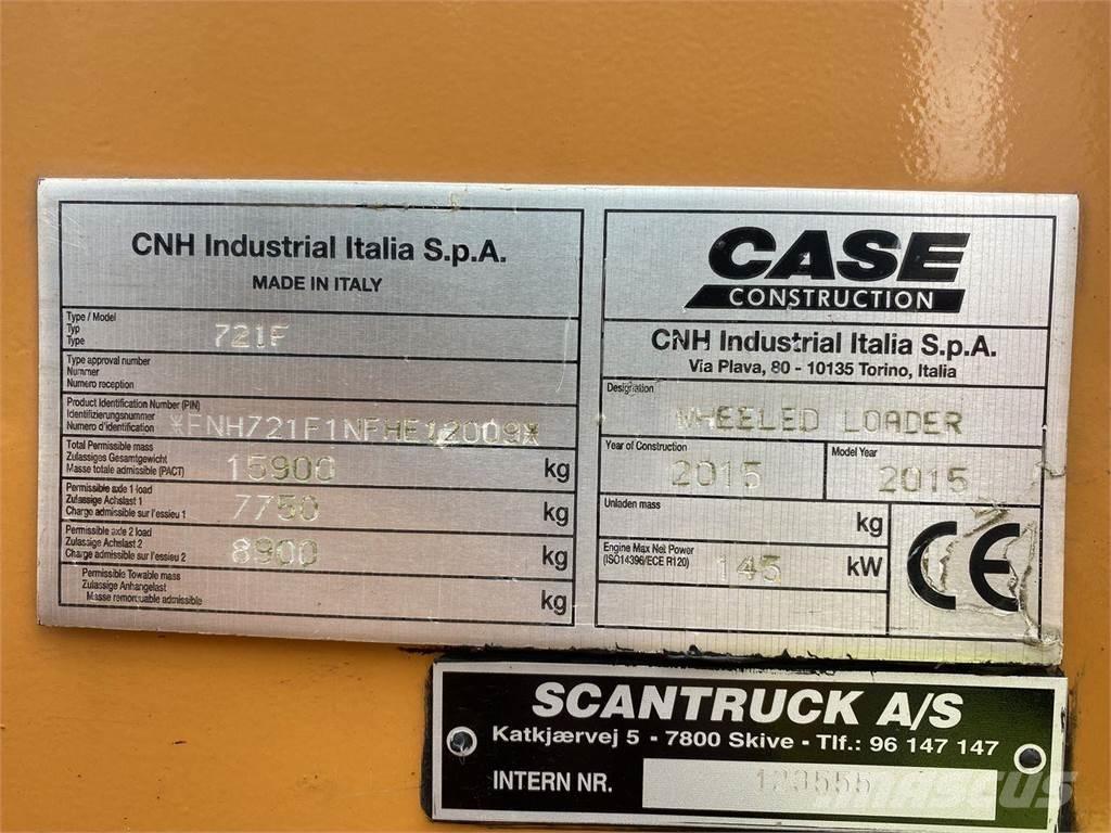 CASE 721F Iekrāvēji uz riteņiem