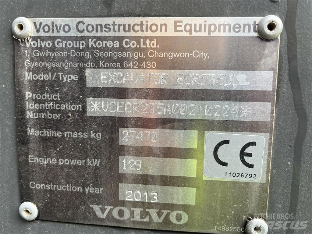 Volvo ECR 235 DL Kāpurķēžu ekskavatori