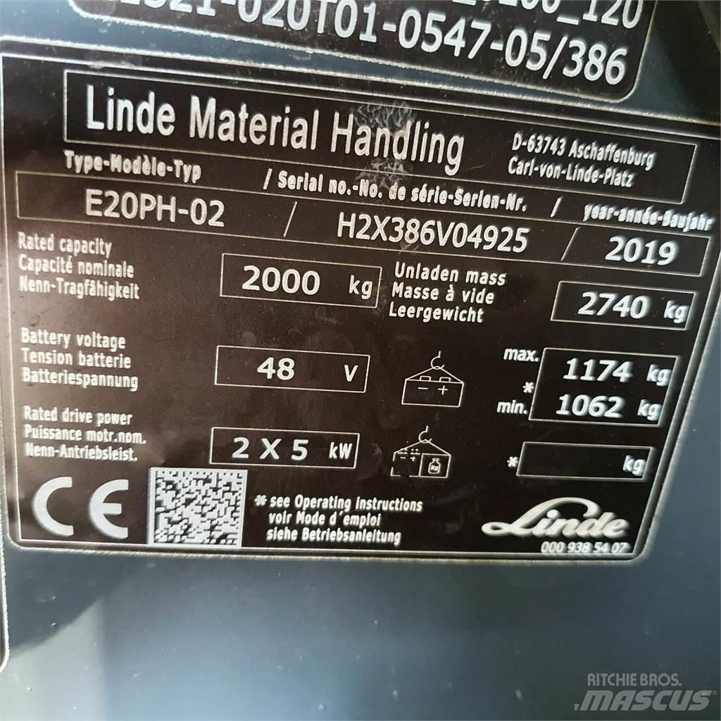 Linde E20PH Elektriskie iekrāvēji