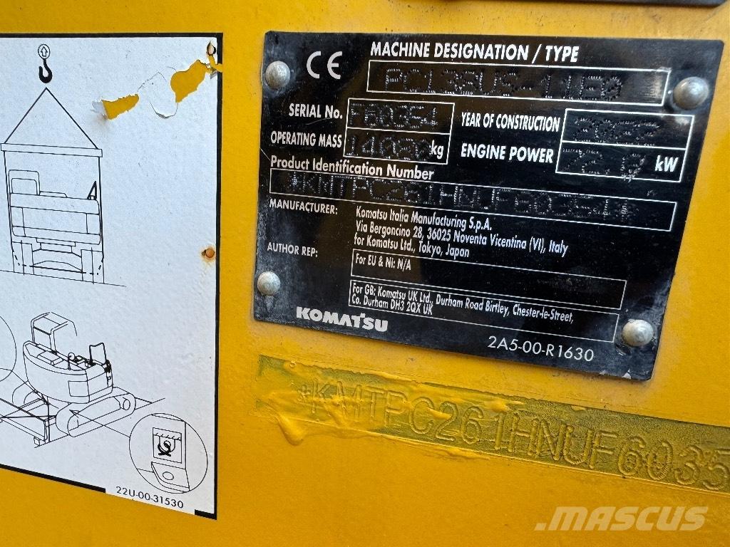 Komatsu PC 138 US-11 Kāpurķēžu ekskavatori
