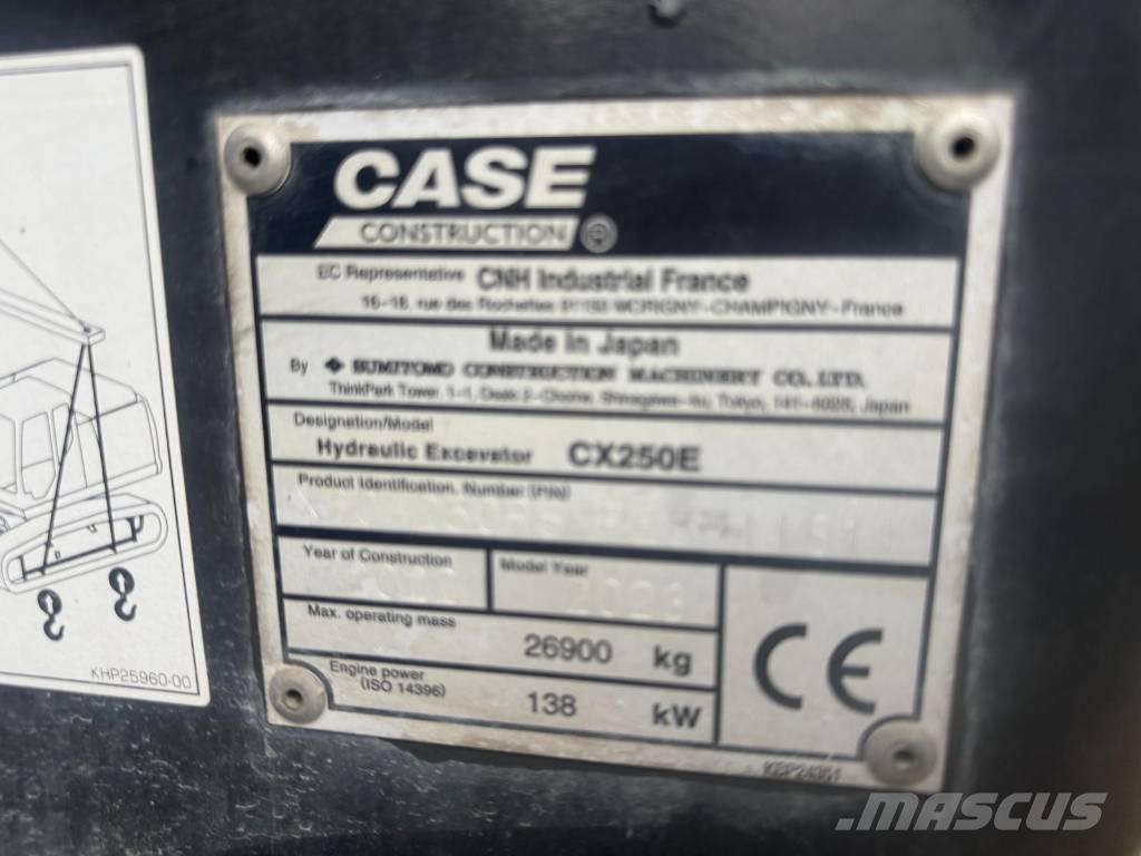CASE CX 250 E Kāpurķēžu ekskavatori