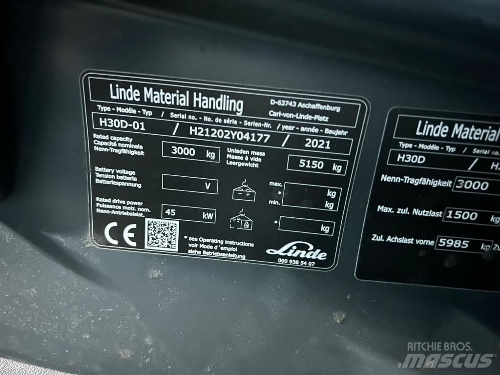 Linde H30D/1202 Tehnika ar dīzeļa dzinēju
