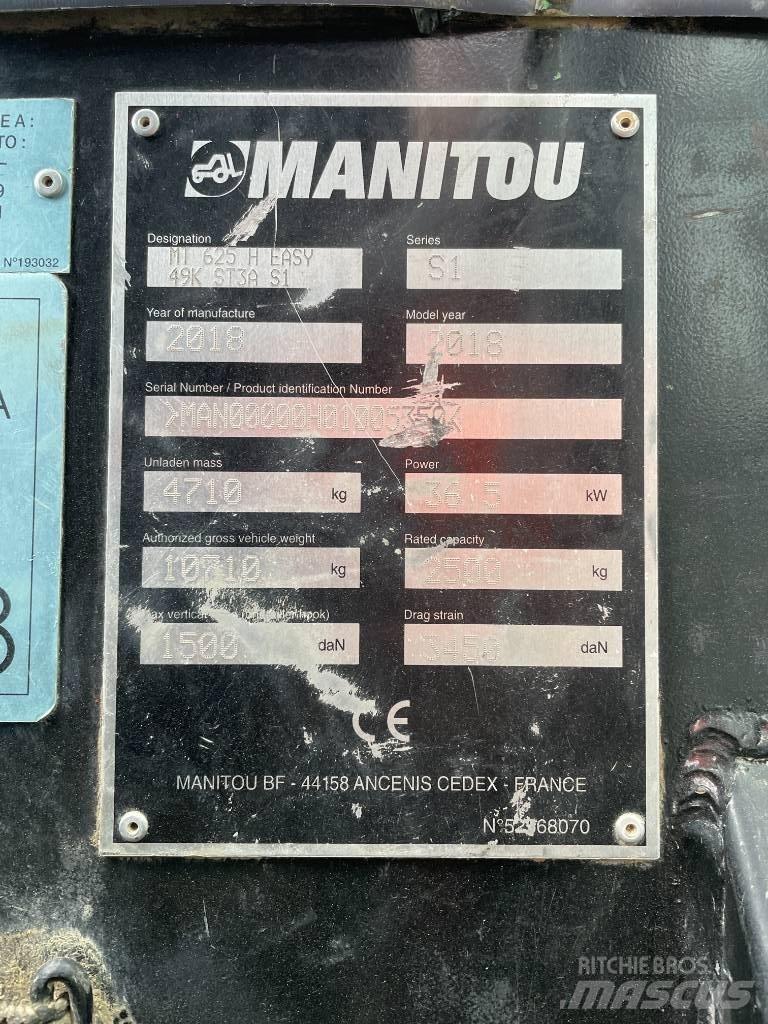 Manitou MT 625 H Teleskopiskie manipulatori