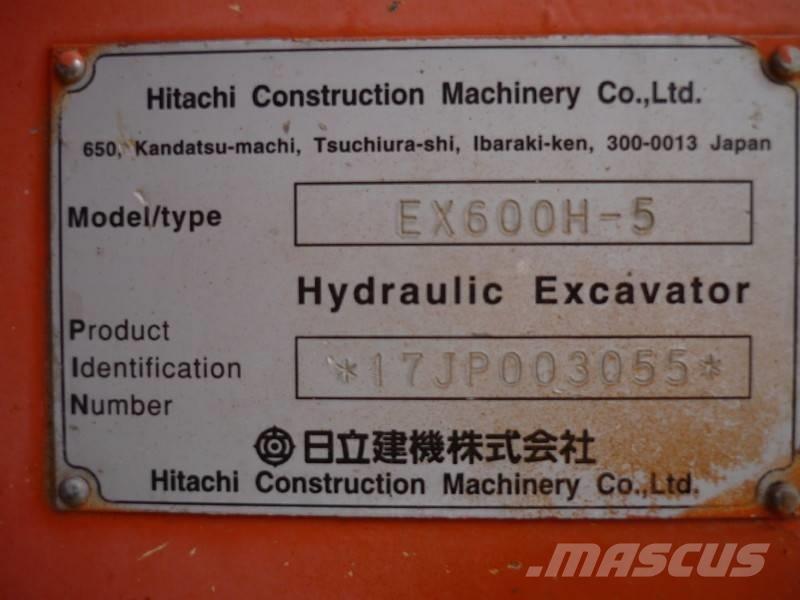 Hitachi EX 600 H-5 Kāpurķēžu ekskavatori