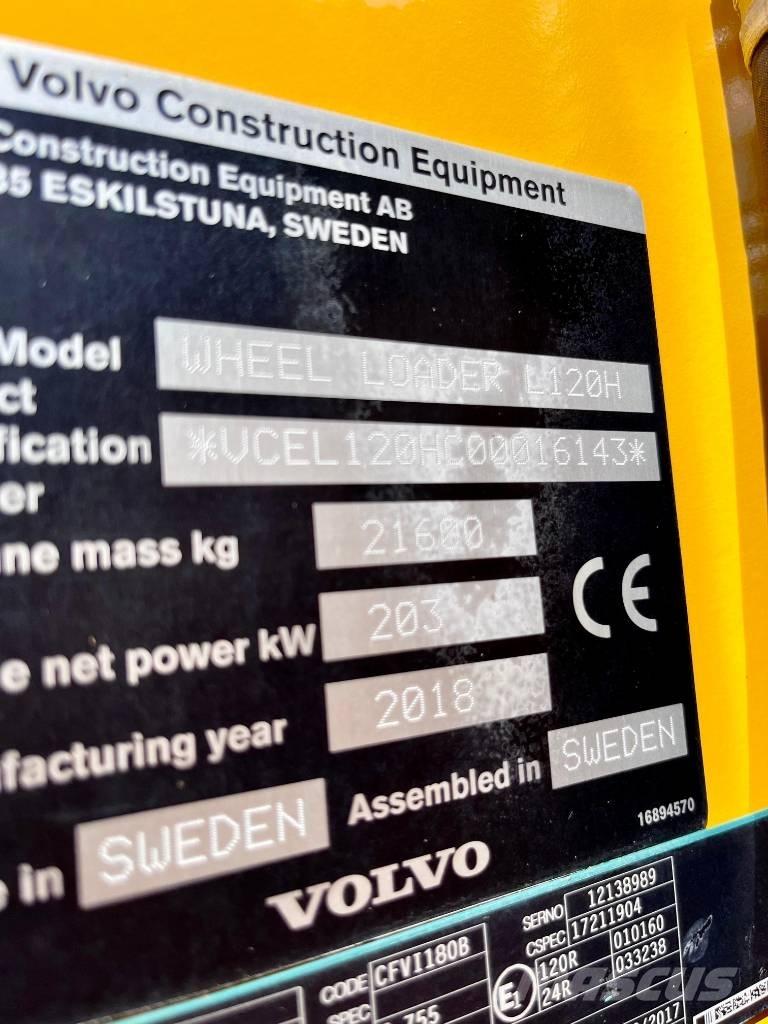 Volvo L 120 H Iekrāvēji uz riteņiem
