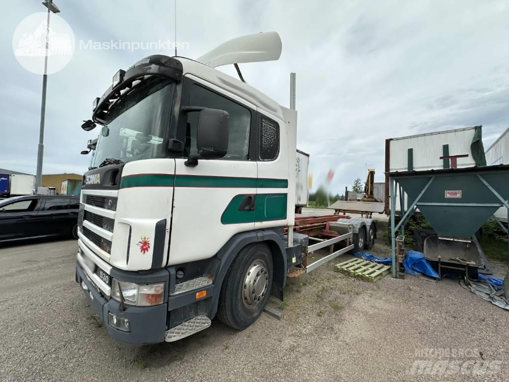 Scania R 124 LB Smagās mašīnas ar konteineriem