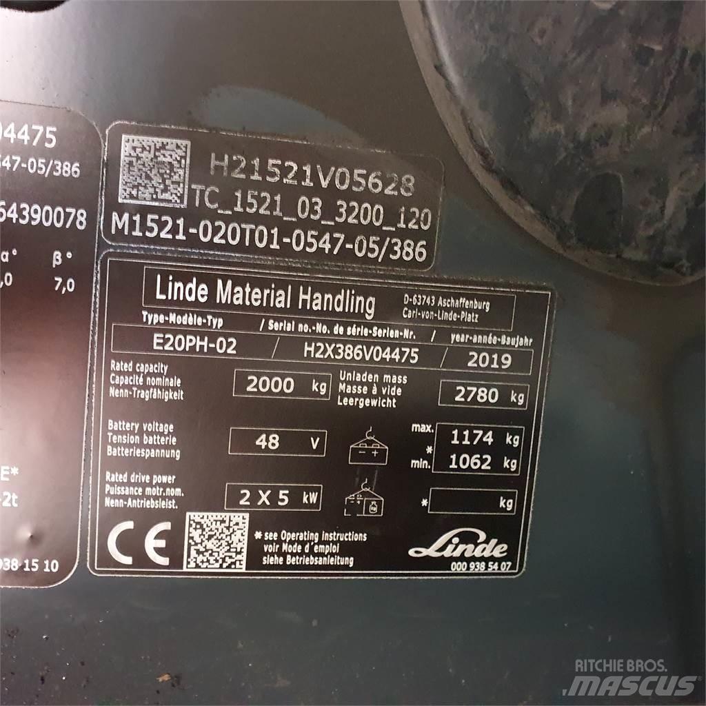 Linde E20PH Elektriskie iekrāvēji