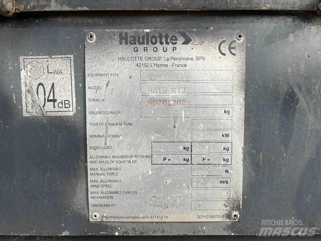 Haulotte HA16RTJ Strēles pacēlāji