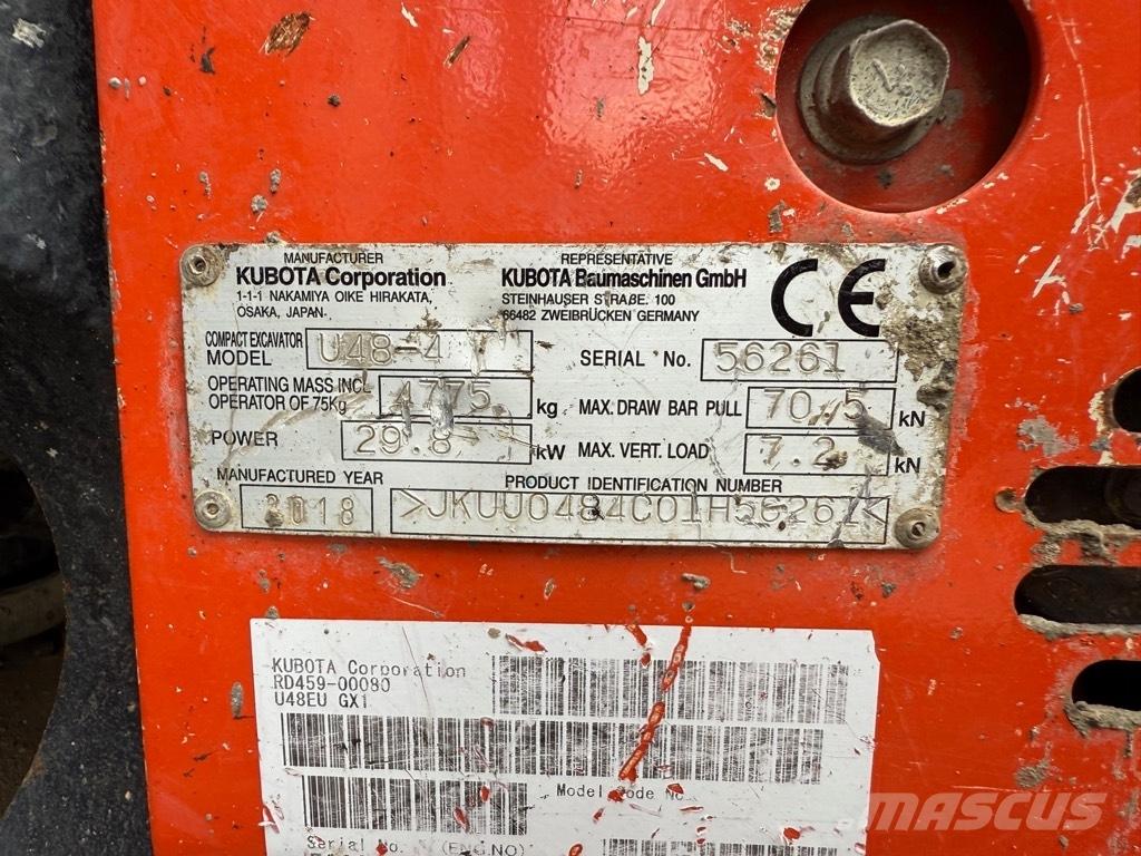 Kubota U 48 Mini ekskavatori < 7 t