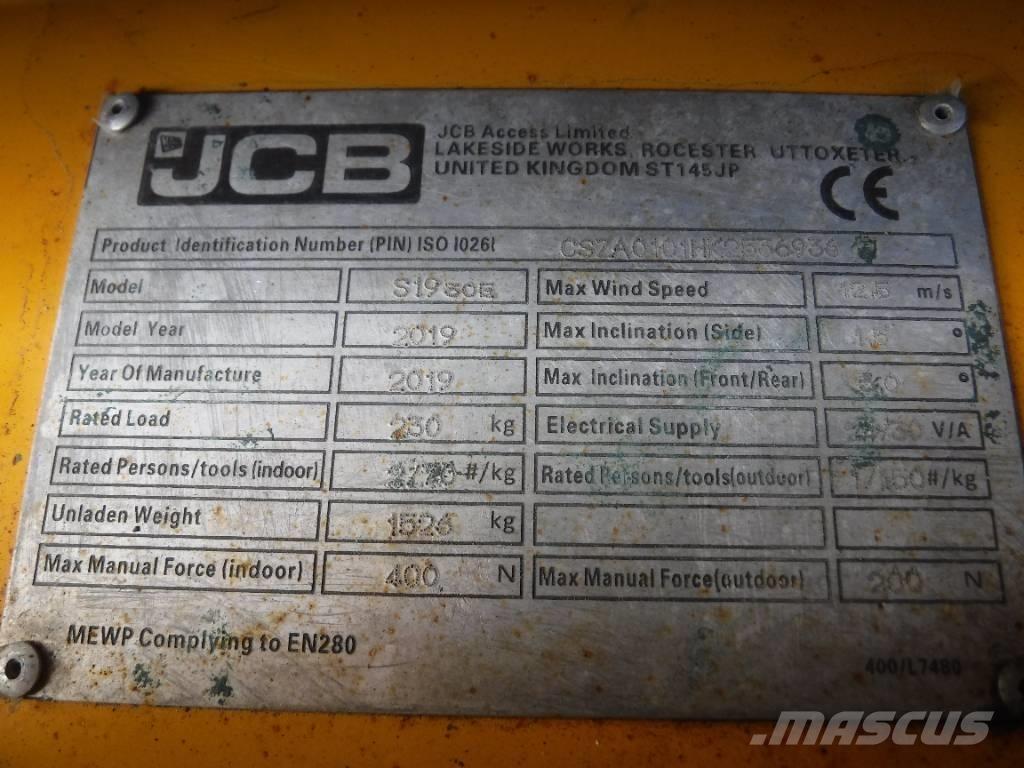 JCB S 1930 E Šķerveida pacēlāji