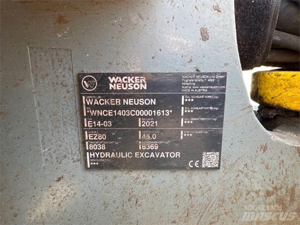 Wacker Neuson EZ80 Kāpurķēžu ekskavatori