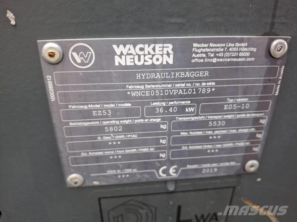 Wacker Neuson EZ 53 Mini ekskavatori < 7 t