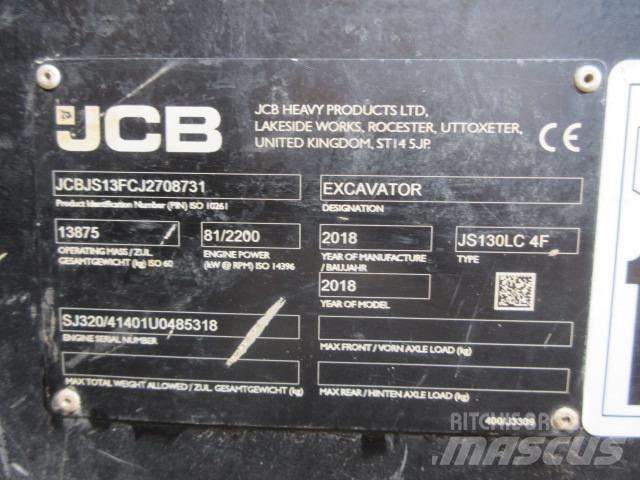 JCB JS130LC Plus+ Kāpurķēžu ekskavatori