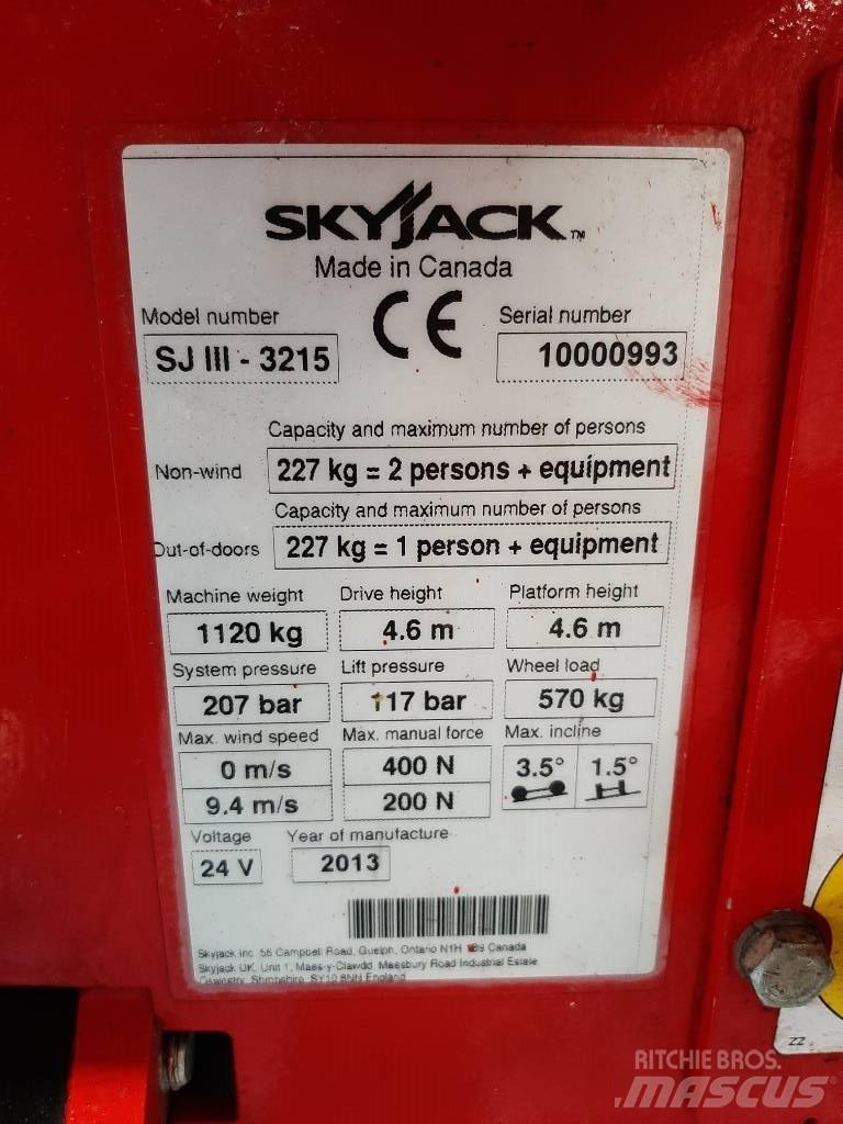 SkyJack SJIII 3215 Šķerveida pacēlāji