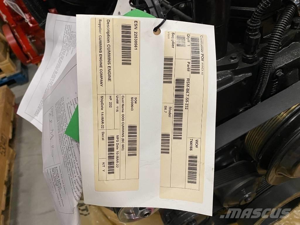 Cummins QSB6.7 Lauksaimniecība- Citi